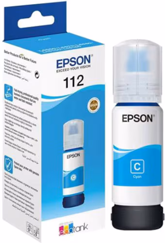 EPSON T06C24 (112) EcoTank Cyan Mavi Şişe Mürekkep 70ml