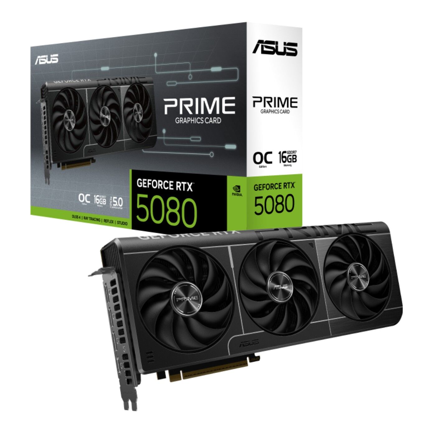 Asus PRIME RTX 5080 OC Edition 16GB GDDR7 256-Bit DLSS 4.0 HDMI 2.1a 3xDP 2.1 Ekran Kartı (PRIME-RTX5080-O16G)