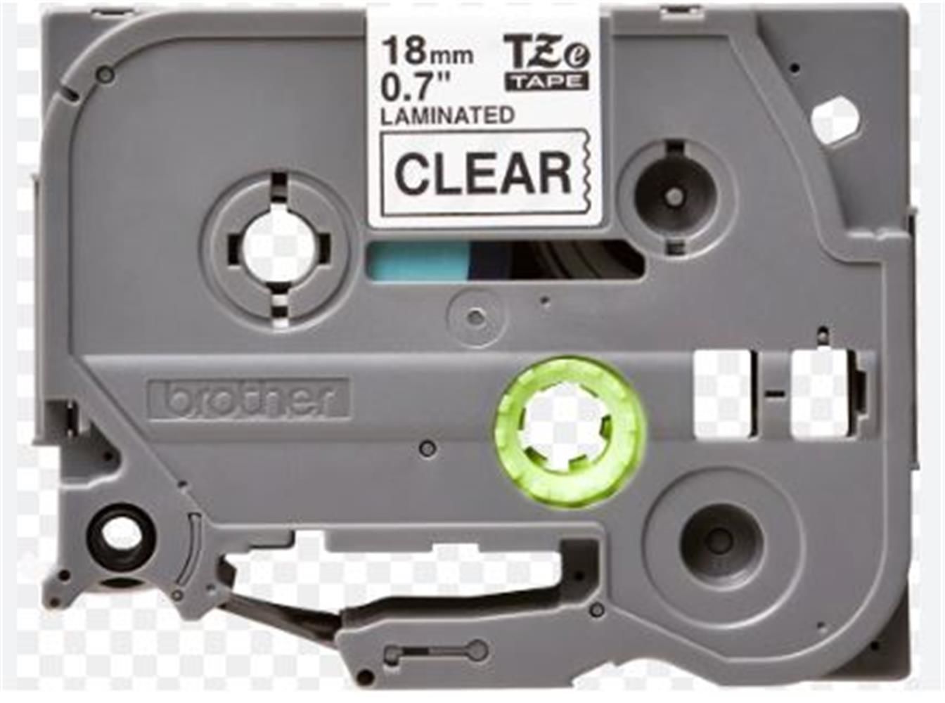 Brother TZE-141 18 mm Siyah Üzeri Şeffaf Laminasyonlu Etiket