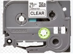 Brother TZE-141 18 mm Siyah Üzeri Şeffaf Laminasyonlu Etiket