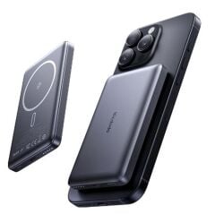 MCDODO MC-4651 10000mAh 20W Metal Ultra İnce Manyetik Kablosuz Powerbank - Siyah