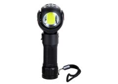 S-link SL-F860 3W COB + 3W LED Pilli Dönebilen Çift Başlıklı Mıknatıslı El Feneri