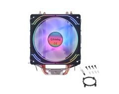 Frisby FCL‑F1334C 120 mm P4S ARGB CPU Soğutucu Intel LGA775/115x/1200/1366/1700 – AMD FM1/FM2/FM2+/AM2/AM2+/AM3/AM3+/AM4/AM5 Destekli 180 W TDP 460 g Tek Fan