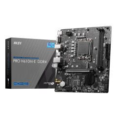 MSI PRO H610M-E DDR4 SOKET 1700 DDR4 3200(OC) HDMI VGA M.2 USB3.2 1x 1G LAN mATX