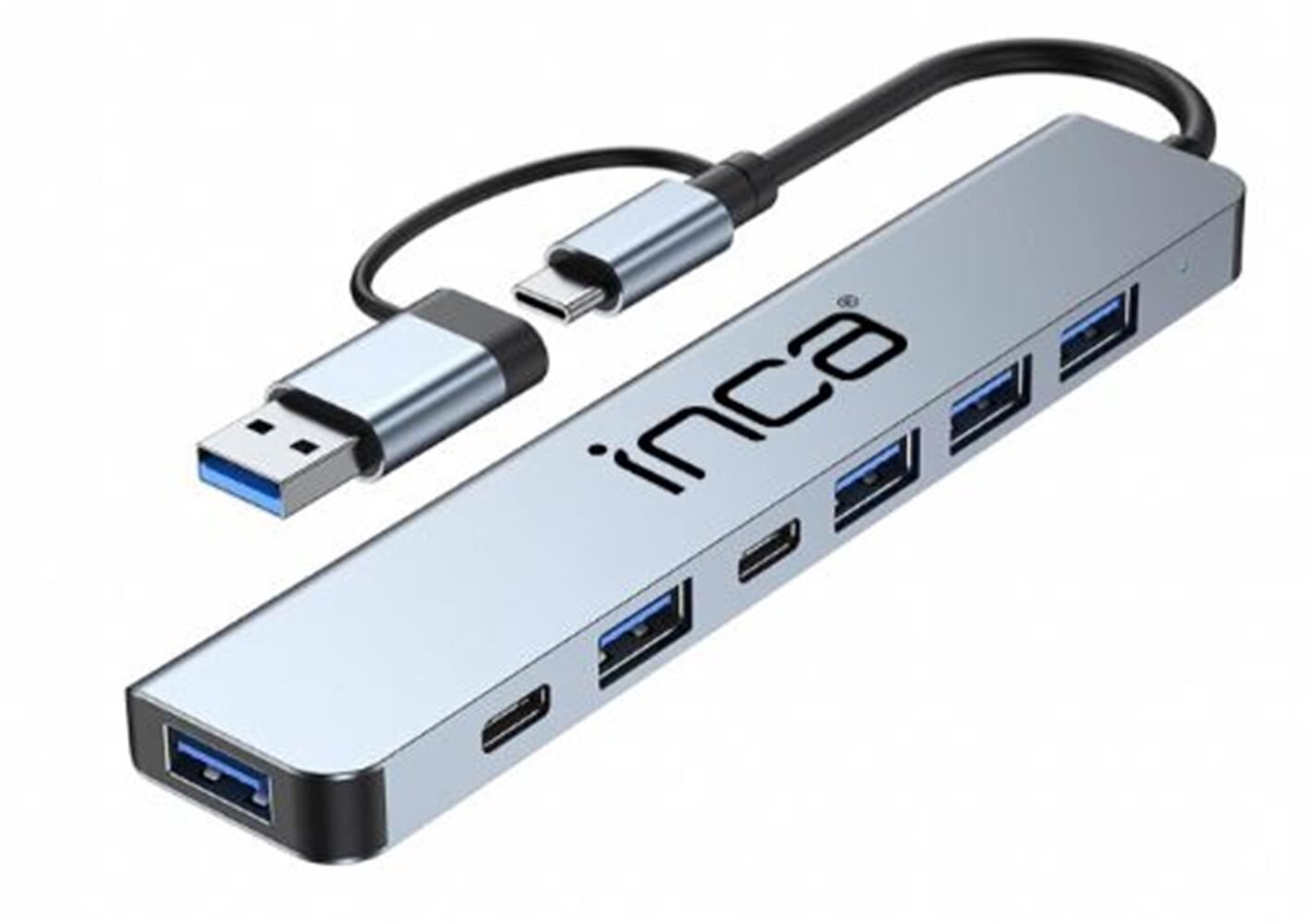 Inca IUTP-7T USB 3.0 + 4x USB 2.0 100W Type-C Çoklayıcı