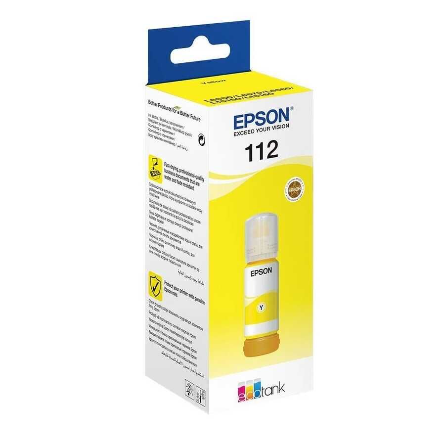 EPSON T06C44 (112) EcoTank Yellow Sarı Şişe Mürekkep 70 ml