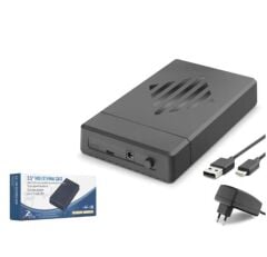 Hadron HDX1794 3.5 İnç SATA HDD Harici Disk Kutusu USB 2.0 Type-C - Siyah
