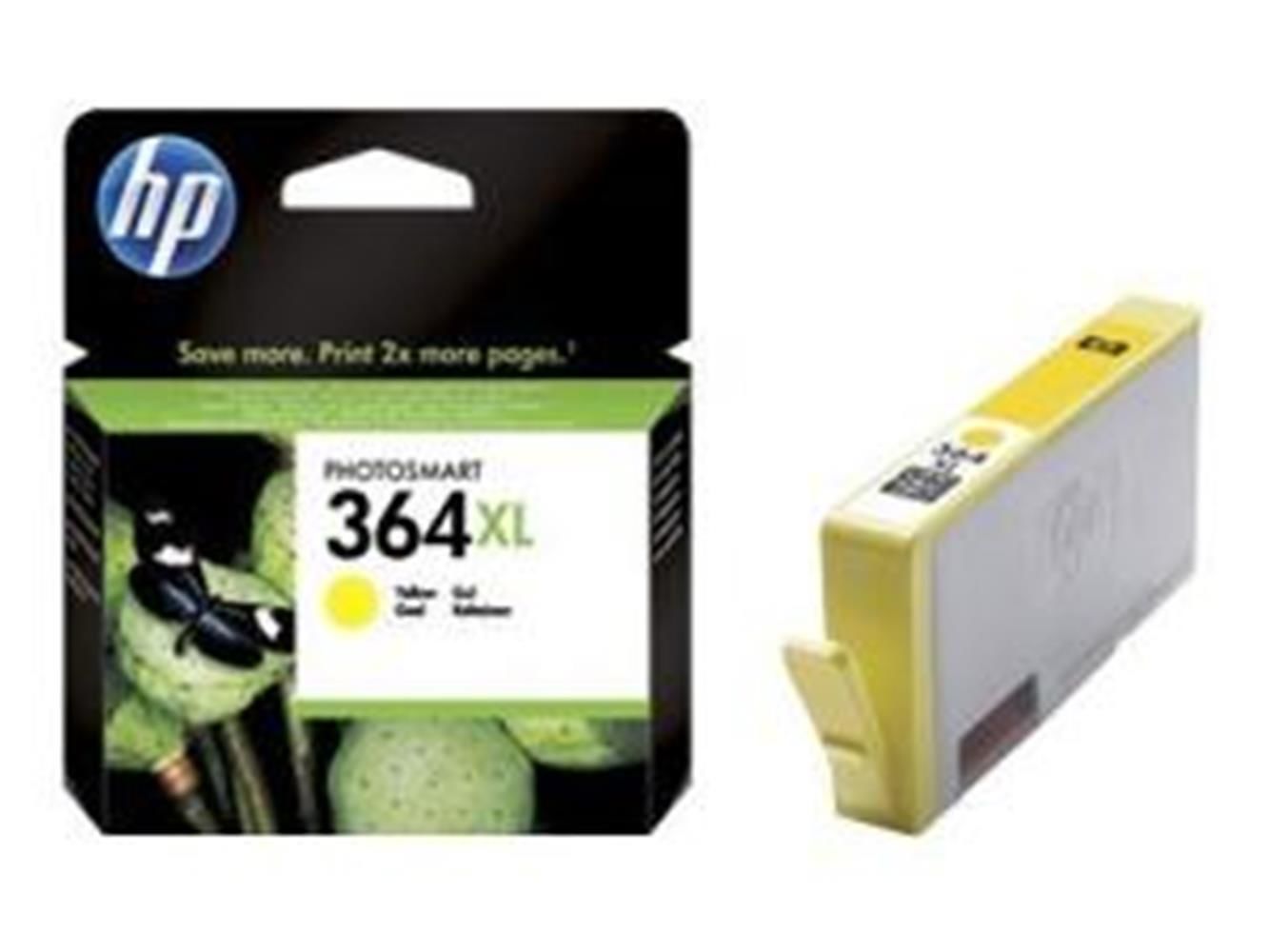 HP 364XL Sarı (Yellow) Yüksek Kapasiteli Orijinal Mürekkep Kartuşu (CB325EE)