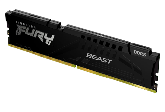 Kingston FURY Beast 32GB DDR5 6000MHz CL30 AMD EXPO / Intel XMP Siyah Soğutuculu Masaüstü RAM (KF560C30BBE/32TR)