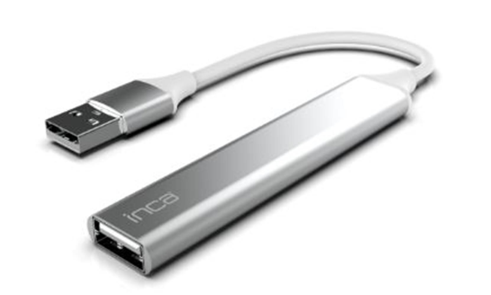 Inca IUSB‑4TUX USB 2.0 ve USB 3.0 Çoklayıcı Slim Alüminyum Kasa 3‑Port 2.0 + 1‑Port 3.0, 5 Gbps USB Hub
