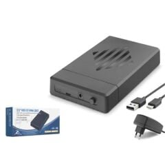 Hadron HDX1795 3.5 İnç SATA HDD Harici Disk Kutusu USB 3.0 Type-C - Siyah