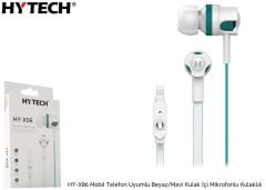 Hytech HY-X06 Beyaz-Mavi 3.5mm Mikrofonlu Kulak İçi Kulaklık