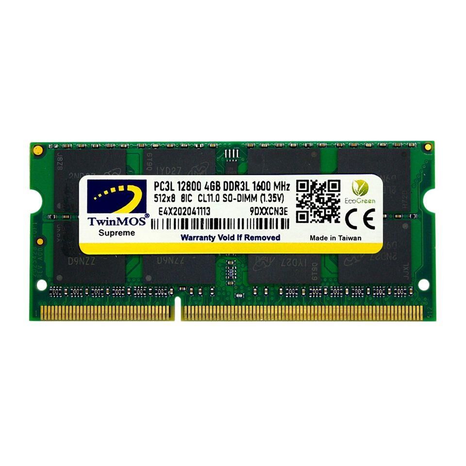TWINMOS MDD3L4GB1600N 4 GB DDR3‑1600 MHz 1.35 V (Low Voltage) CL11 SO‑DIMM Notebook Bellek Modülü