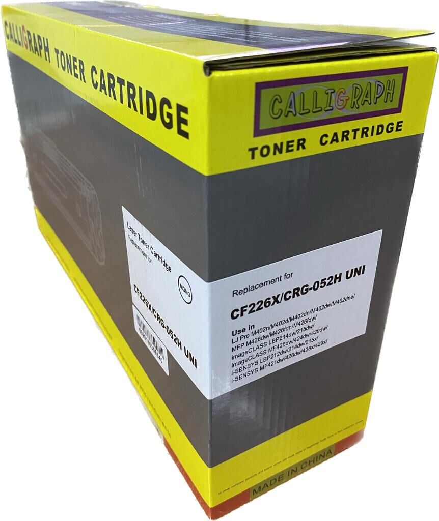 Calligraph HP 26X (CF226X) / Canon CRG-052H Siyah Yüksek Kapasiteli Muadil Toner - 9.000 Sayfa