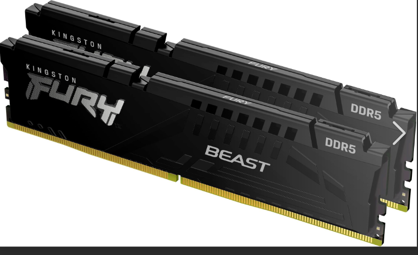 Kingston FURY Beast Black 64GB (2x32GB) DDR5 5600MHz CL36 Masaüstü Bellek Kiti (KF556C36BBEK2/64TR)