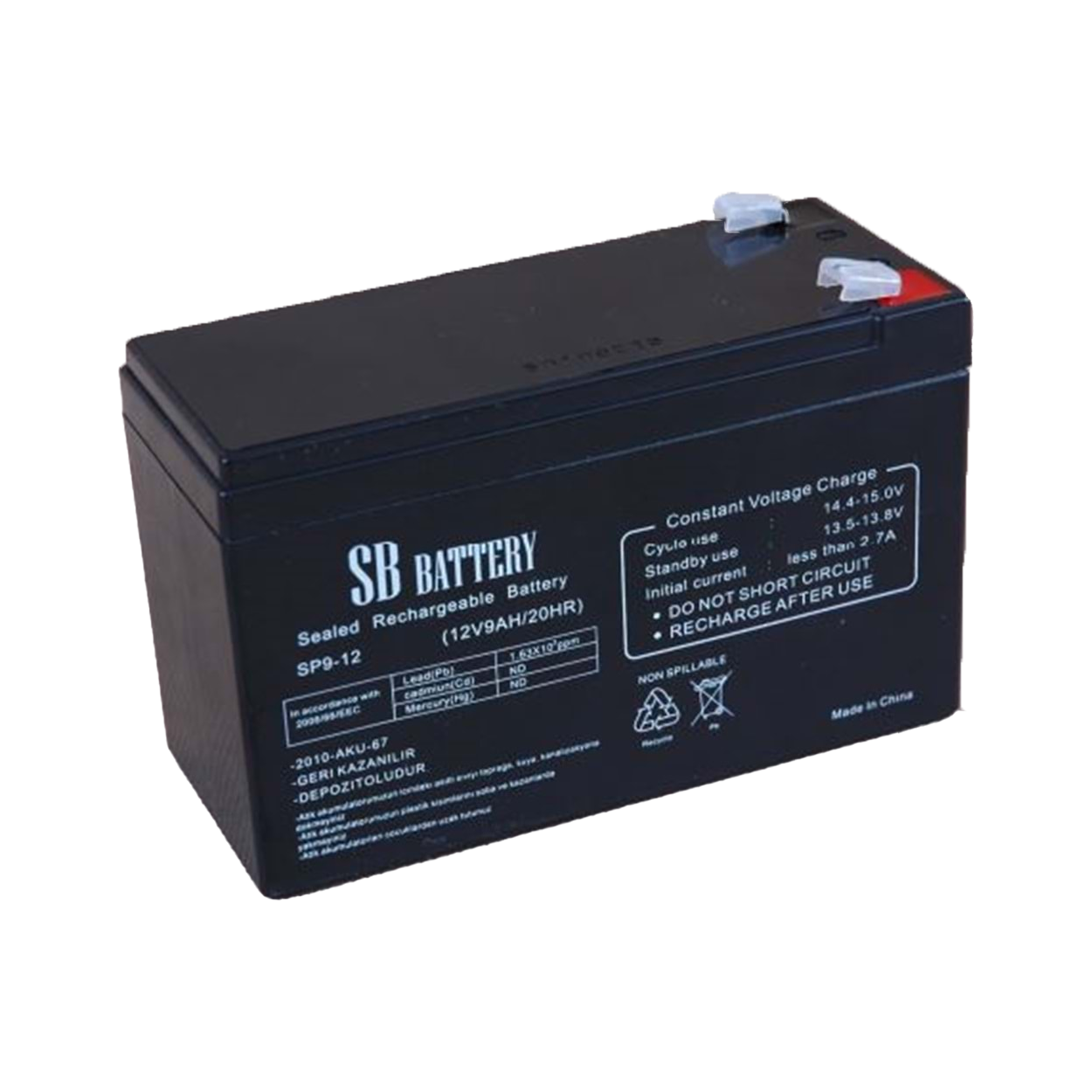 DOTVOLT SB SP9-12 9AH 12V Kuru Tip UPS+Güvenlik Aküsü