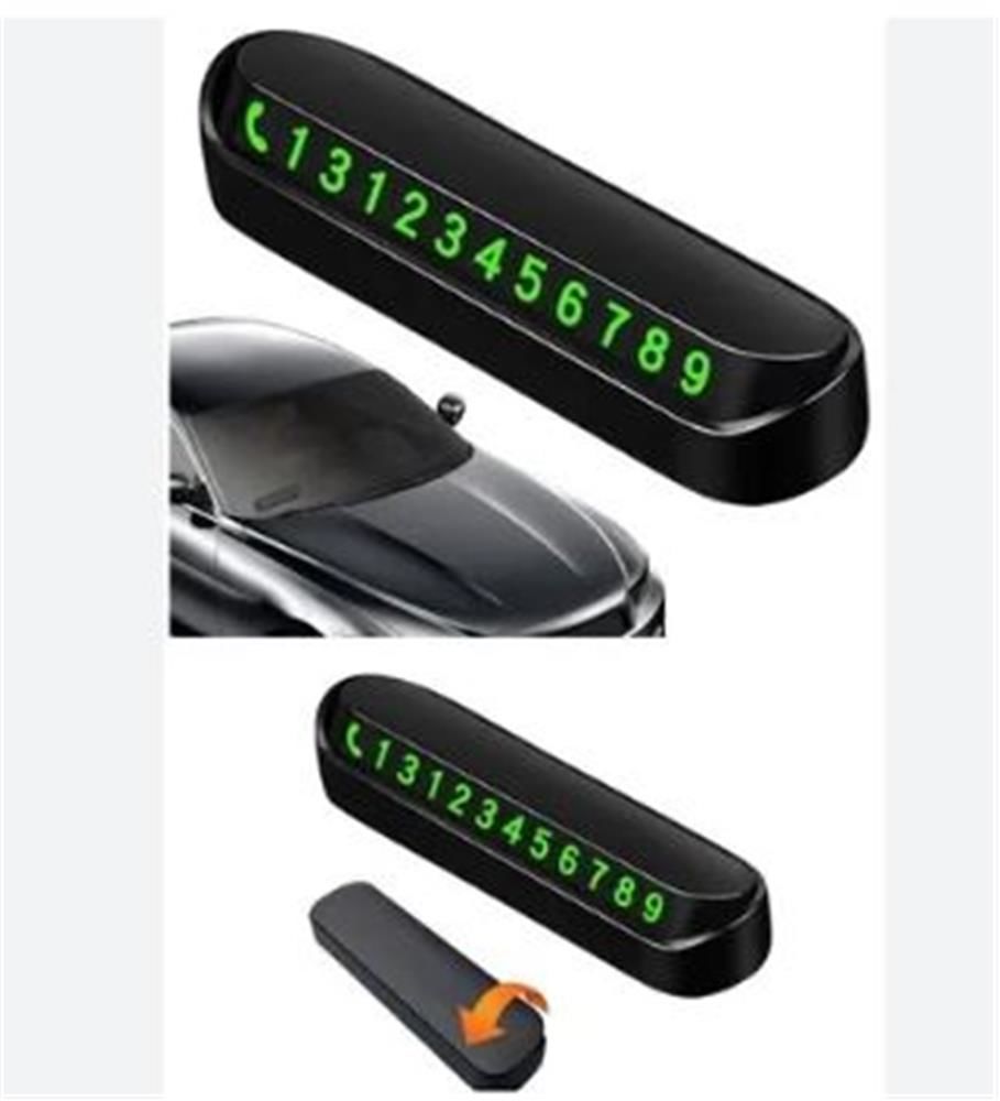 Yakut DMR 7082 Mıknatıslı Geçici Park Telefon Numaratörü - Siyah/Gümüş