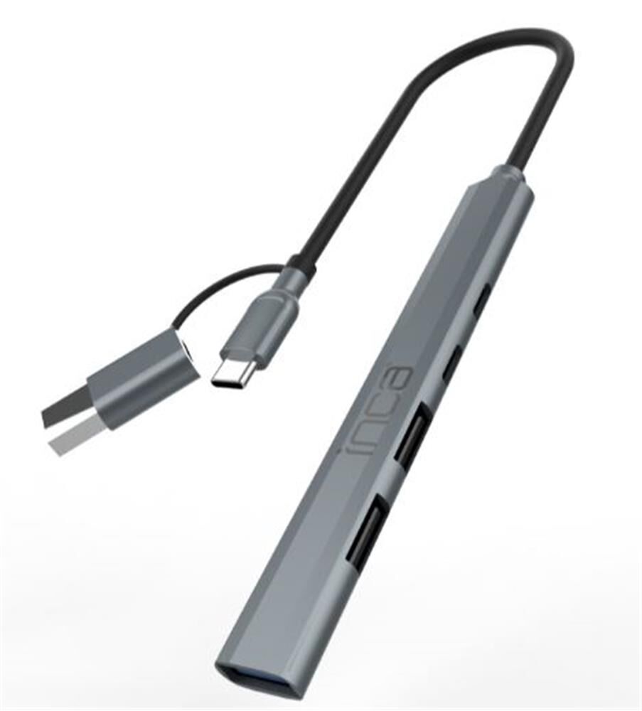 Inca IUTP-06TX 4x USB 3.0 + 2x USB 2.0 + Type-C + 100W PD Çoklayıcı Hub