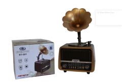 Everton Rt-601 Gramafonlu Bluetooth Fm-Usb-Tf-Aux  Şarjlı Nostaljik Radyo