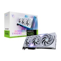 MSI GeForce RTX 5080 16G GAMING TRIO OC White 16GB GDDR7 256‑Bit PCIe 5.0 Triple‑Fan RGB Ekran Kartı – 1×HDMI 2.1b & 3×DisplayPort 2.1 (Extreme Boost ~2715 MHz)