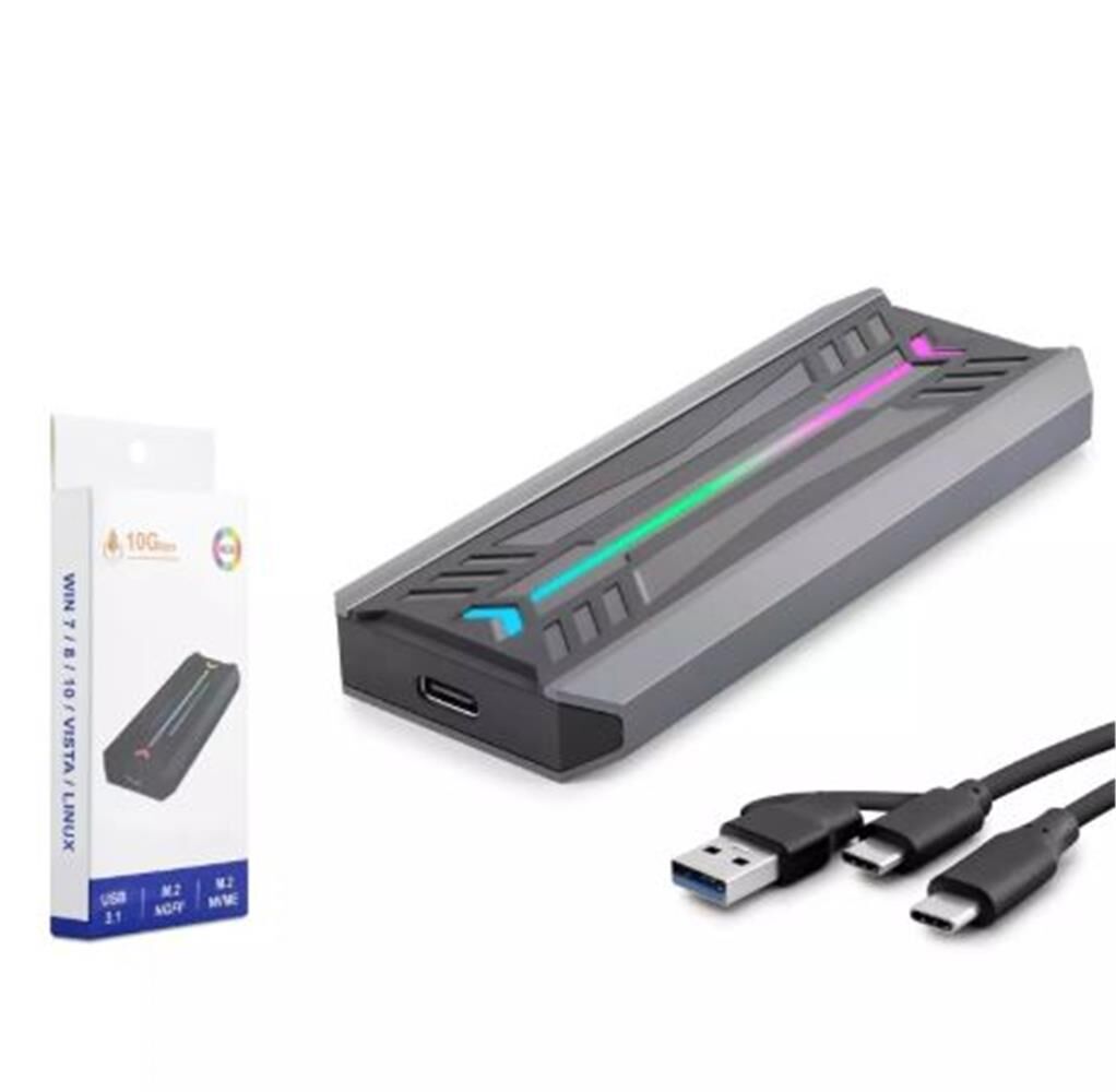 HADRON HDX1775 SSD KUTU TYPE‑C 3.1 + USB 3.0 NVMe M.2 CHIP RTL9210 Siyah SSD Kutusu