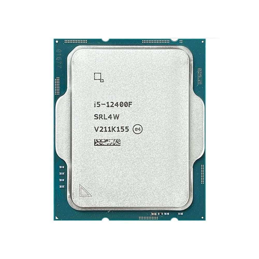 Intel Core i5‑12400F Alder Lake (12. Nesil) 2.5 GHz (Max Turbo 4.4 GHz) 6 Çekirdek / 12 İş Parçacığı 18 MB L3 Cache LGA 1700 Tray İşlemci – Entegre Grafik Yok