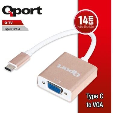 QPORT Q-TV TYPE-C(M) TO VGA(F) 1920*1080P 60HZ