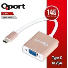 QPORT Q-TV TYPE-C(M) TO VGA(F) 1920*1080P 60HZ