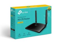 TP‑LINK TL‑MR6400 300 Mbps Wireless N 4G LTE (Cat4) 3G/4G Kablosuz Router, 2.4 GHz, 4‑Port 10/100 Mbps Switch, Mikro‑SIM Yuvası, WPS/Wi‑Fi Açma‑Kapama, Harici Anten