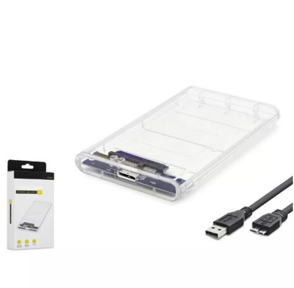 Hadron HDX1760 USB 3.0 SATA 2.5'' Şeffaf Plastik HDD/SSD Kutusu (Boş Kutu)