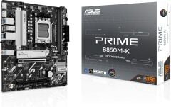 ASUS PRIME B850M-K AMD B850 AM5 mATX DDR5 8200+ OC DP HDMI 2xM.2 Anakart