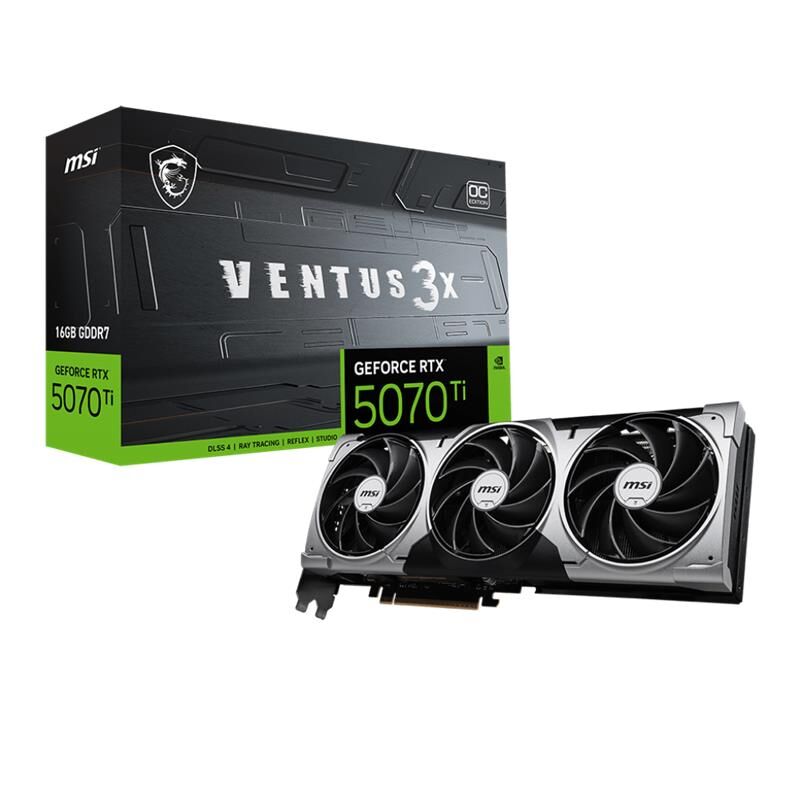 MSI GeForce RTX 5070 Ti 16G VENTUS 3X OC 16GB GDDR7 256Bit Ekran Kartı