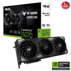 ASUS TUF Gaming GeForce RTX 5070 12GB GDDR7 OC Edition 192 Bit DLSS 4 Ekran Kartı (TUF-RTX5070-O12G-GAMING)
