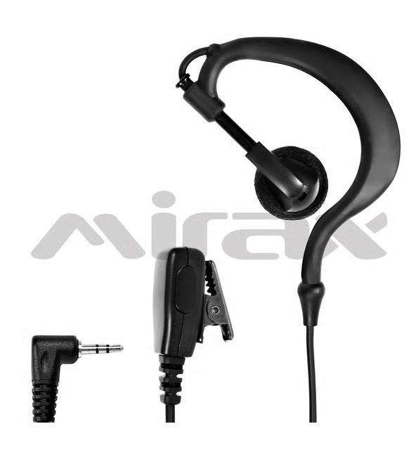 Mirax MT100-PC01 PMR Telsiz Kulaklığı - Aselsan MT665 / MT865 / Cobra / Motorola Uyumlu - Tekli Şeffaf Akustik Kulaklık