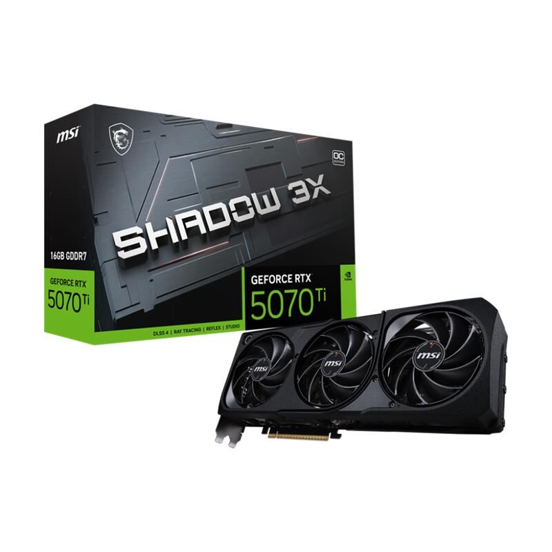 MSI GeForce RTX 5070 Ti 16G SHADOW 3X OC 16GB GDDR7 256Bit Ekran Kartı