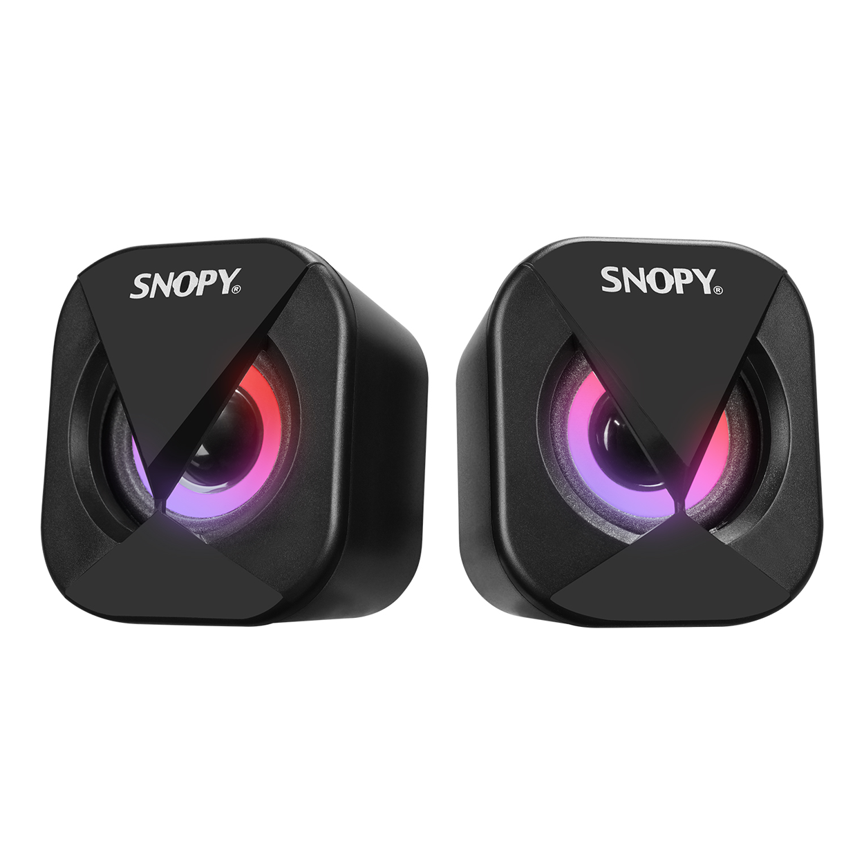 SNOPY SN-83U 2.0 Mini Led Işıklı 2Wx2CH Siyah USB Gaming Speaker Hoparlör