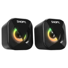 SNOPY SN-83U 2.0 Mini Led Işıklı 2Wx2CH Siyah USB Gaming Speaker Hoparlör