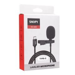Snopy SN-M40 Siyah Type-C Akıllı Telefon TikTok Yaka Mikrofonu