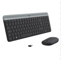 Logitech MK470 Slim Kablosuz Klavye Mouse Seti USB Alıcılı Siyah (920-009435)
