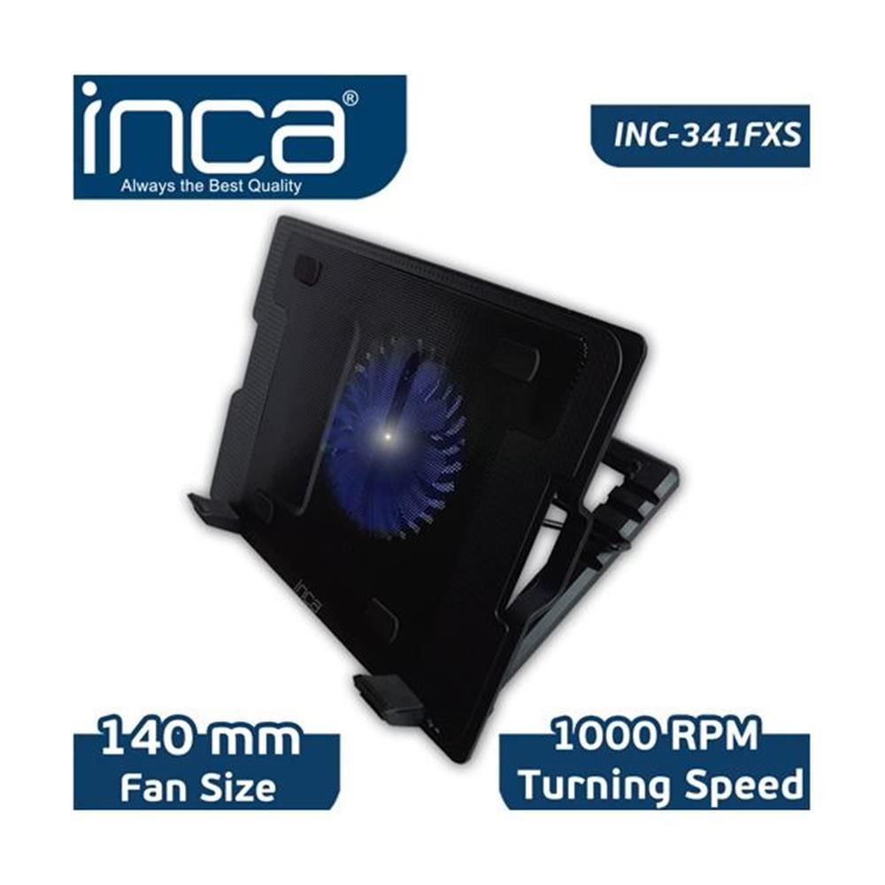 Inca INC-341FXS Siyah Ergonomik Sessiz USB Notebook Soğutucu
