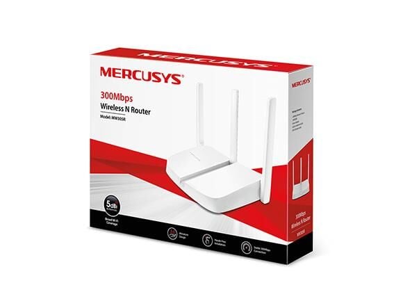 TP‑LINK MERCUSYS MW305R 300 Mbps IEEE 802.11n 2.4 GHz Kablosuz Router 3× 5 dBi Anten WPA2‑PSK Güvenlik