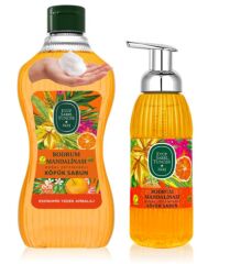 Eyüp Sabri Tuncer Bodrum Mandalinası Doğal Zeytinyağlı Köpük Sabun Seti - 1,5 L Yedek + 500 ml Pompalı