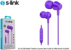 S-link SL-KU160 Mor 3.5mm Mikrofonlu Kulak İçi Kulaklık