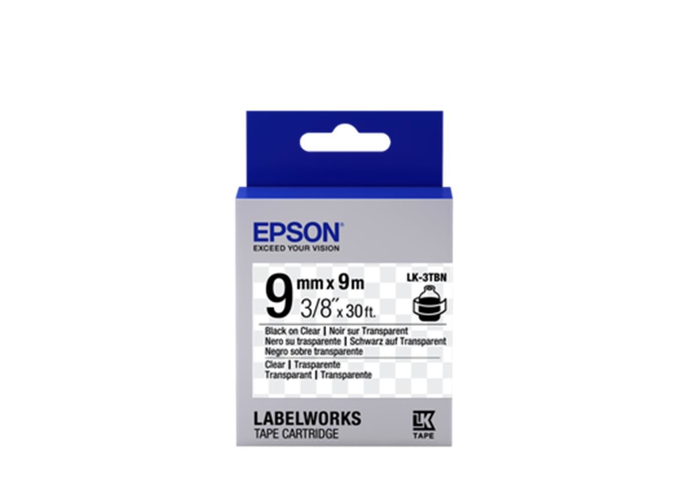 Epson LK-2WBN Standart Beyaz Üzeri Siyah 6mm 9 Metre Etiket