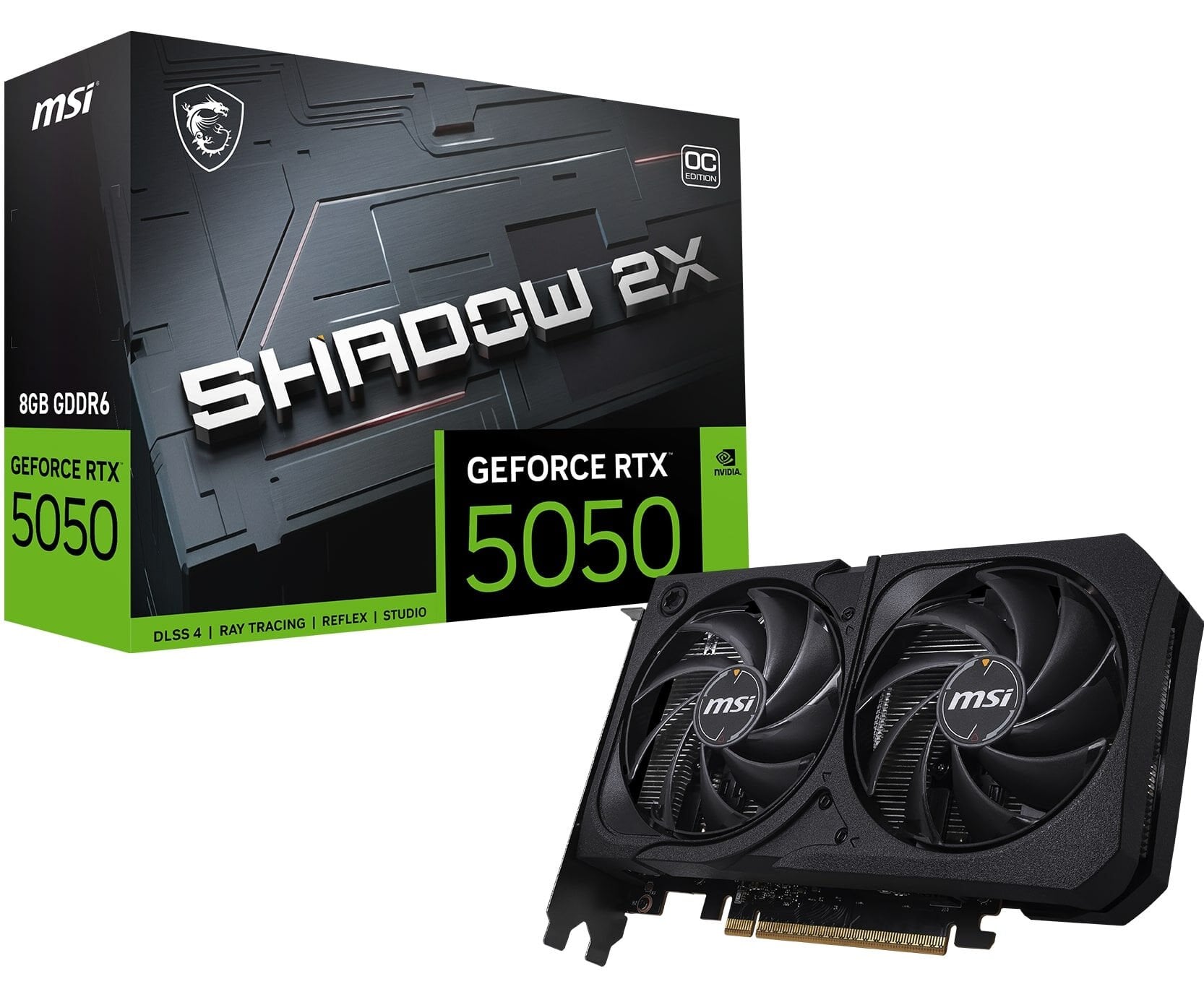 MSI GeForce RTX 5050 8G Shadow 2X OC 8GB GDDR6 128 Bit DLSS 4 PCIe 5.0 Ekran Kartı