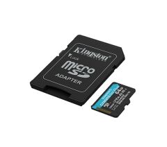 KINGSTON 64GB CanvasGo+ microSDXC 200MB/s A2 U3 V30 Card + Adaptör