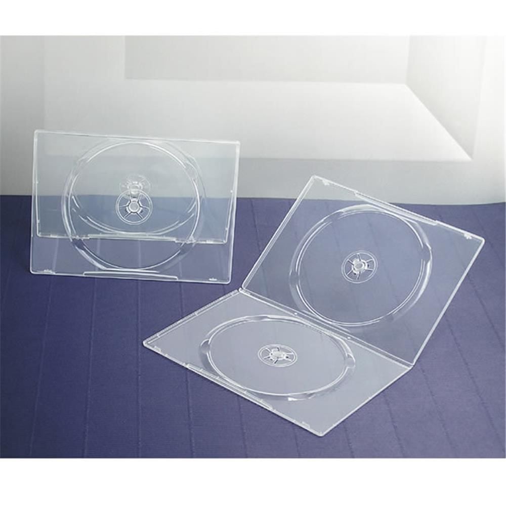 Elba QD-342.7F-SU 2’li Parlak Şeffaf 7mm DVD Kutusu 10’lu Paket