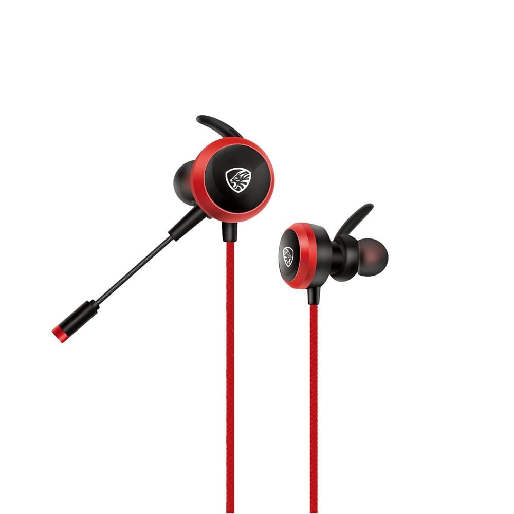 Hytech HY-GK2 3.5mm Jack Girişli Esnek Mikrofonlu Kırmızı Kulak İçi Oyuncu Kulaklığı