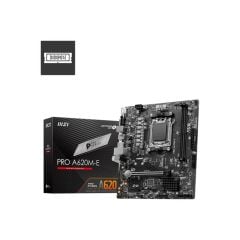 MSI PRO A620M‑E DDR5 6800 MHz (OC) Dual‑Channel 2×DIMM 96‑128 GB AM5 mATX Anakart – AMD A620 Chipset – Ryzen 7000/8000/9000‑Serisi CPU Uyumlu