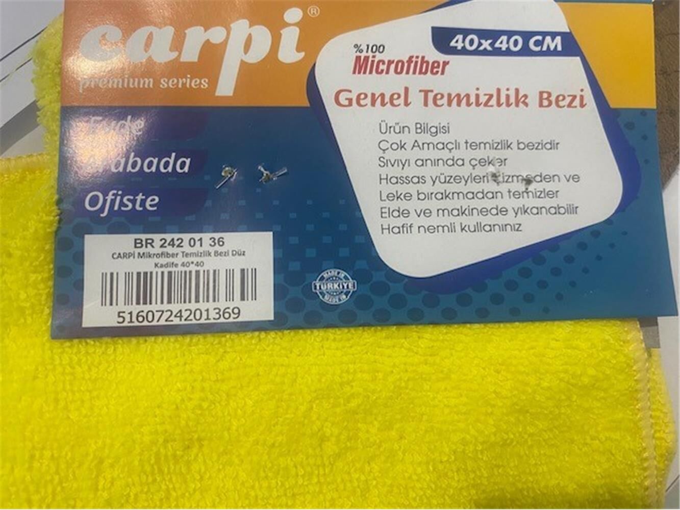 Carpi Mikrofiber (2420131) Genel Temizleme Bezi 50X70cm